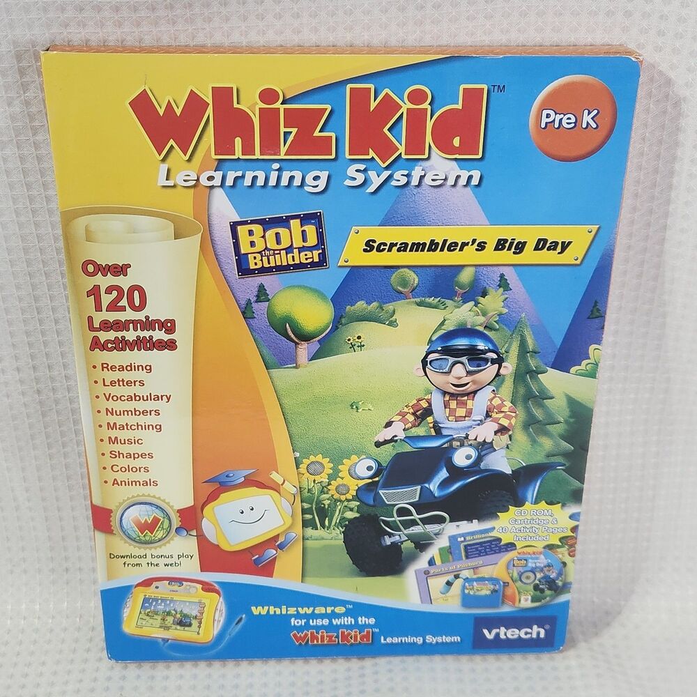 VTech Whiz Kid Learning System Bob The Builder Scramblers Big Day Pre K